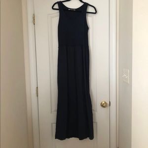 Mixed media maxi dress